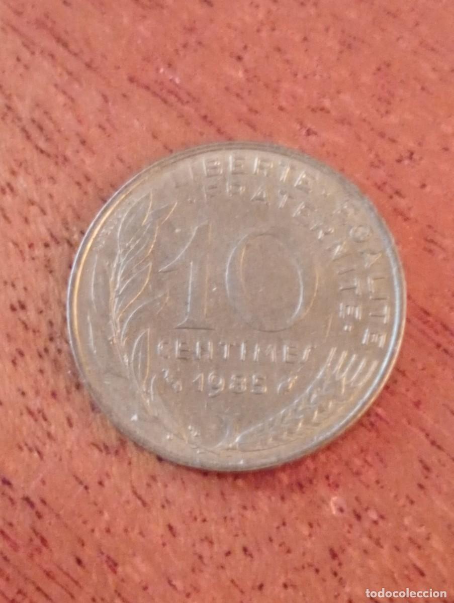 Monedas antiguas de Europa: 10 c&eacute;ntimos franco 1985. Francia.