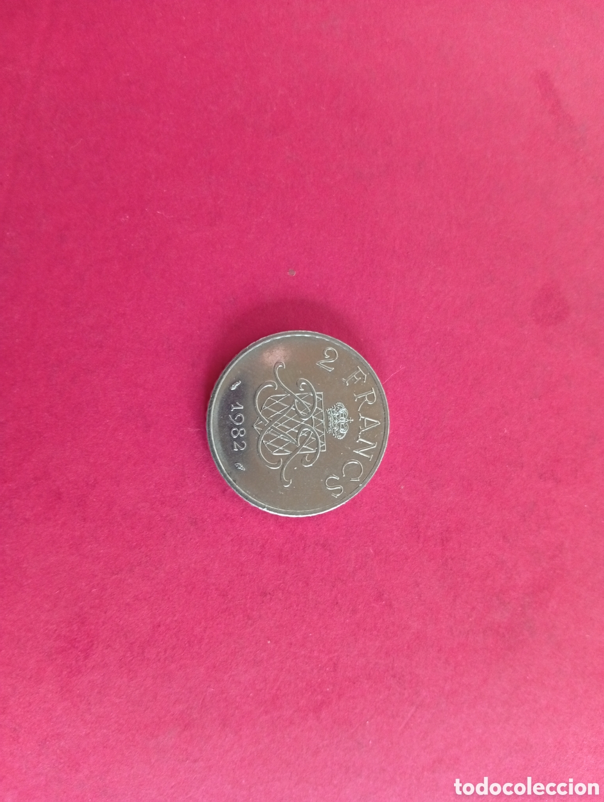 Monedas antiguas de Europa: 2 francos de M&oacute;naco 1982