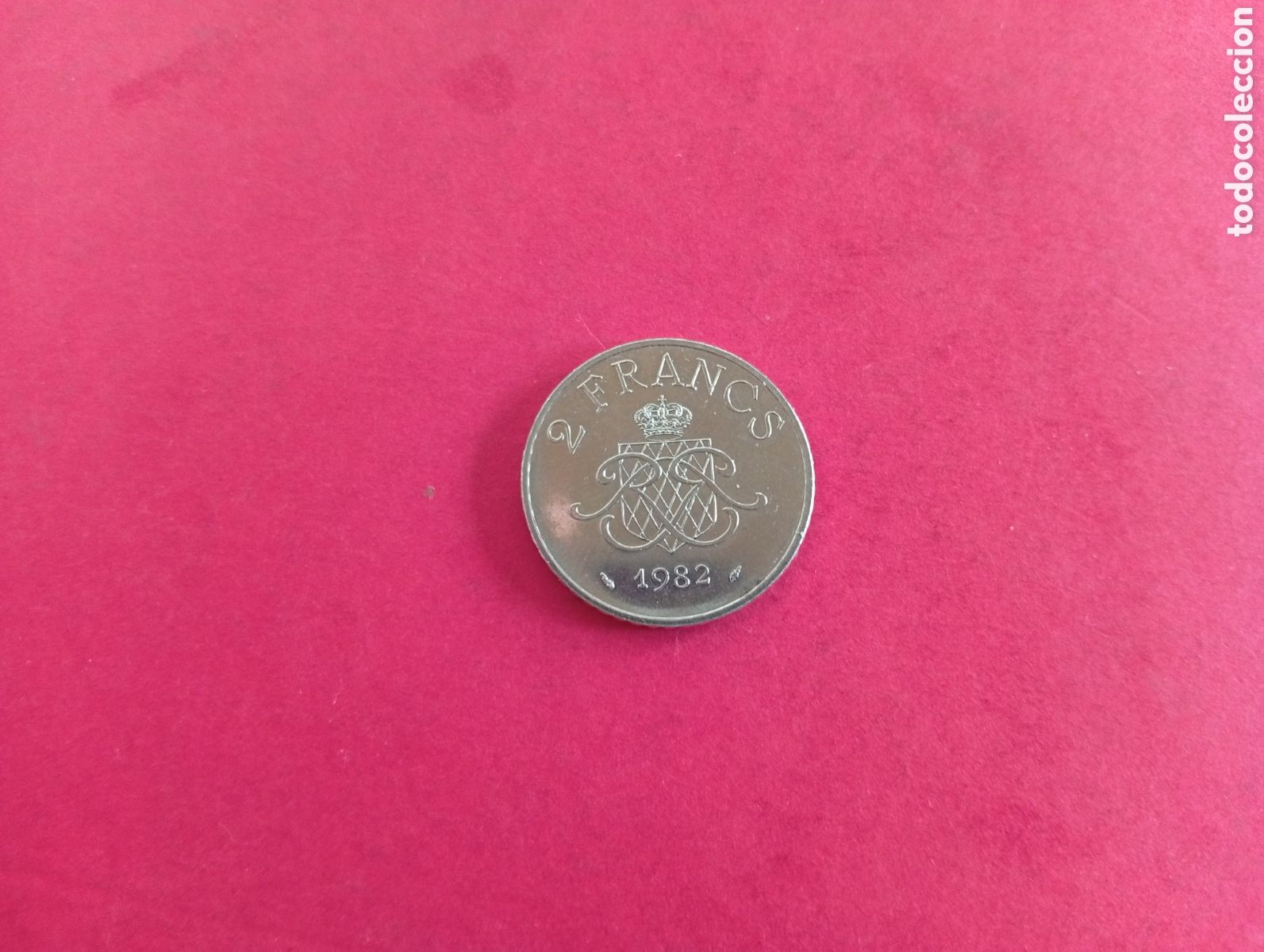 Monedas antiguas de Europa: 2 francos de M&oacute;naco 1982
