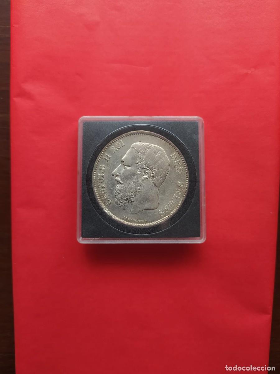 Monedas antiguas de Europa: 5 FRANCOS BELGAS LEOPOLDO II 1868