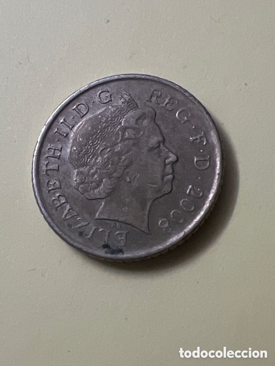 Monedas antiguas de Europa: X97. moneda de Gran Breta&ntilde;a a&ntilde;o 2008, de 5 peniques.
