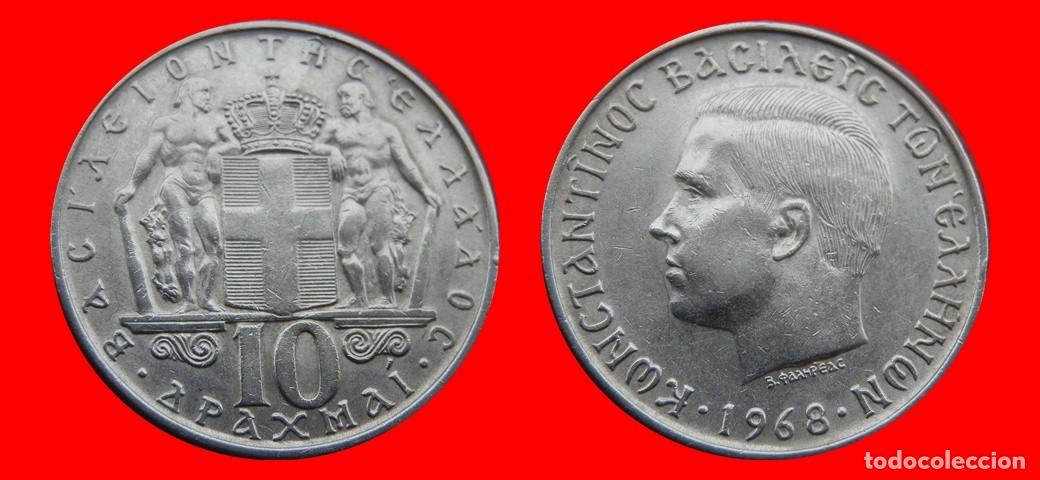 Monedas antiguas de Europa: 10 DRACMAS 1968 GRECIA-143837