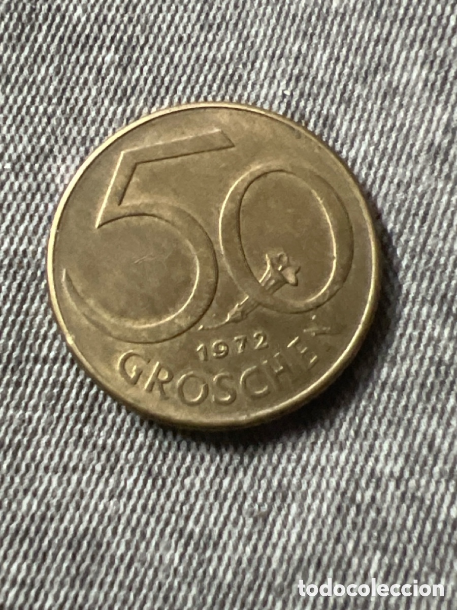 Monedas antiguas de Europa: X152. MONEDA DE 50 CINCUENTA GROSCHEN AUSTRIA 1972