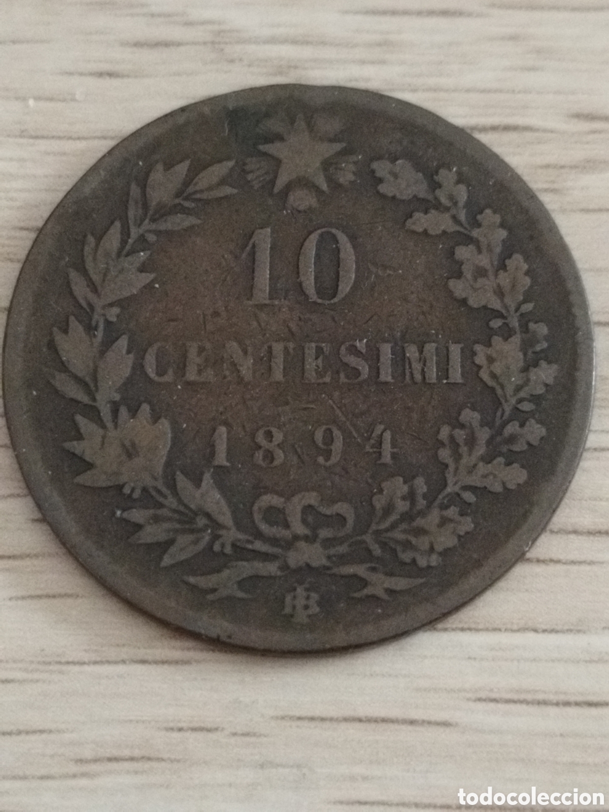 Monedas antiguas de Europa: Italia moneda de 10 cent&eacute;simos de 1894 km#27.1 BI birmingham