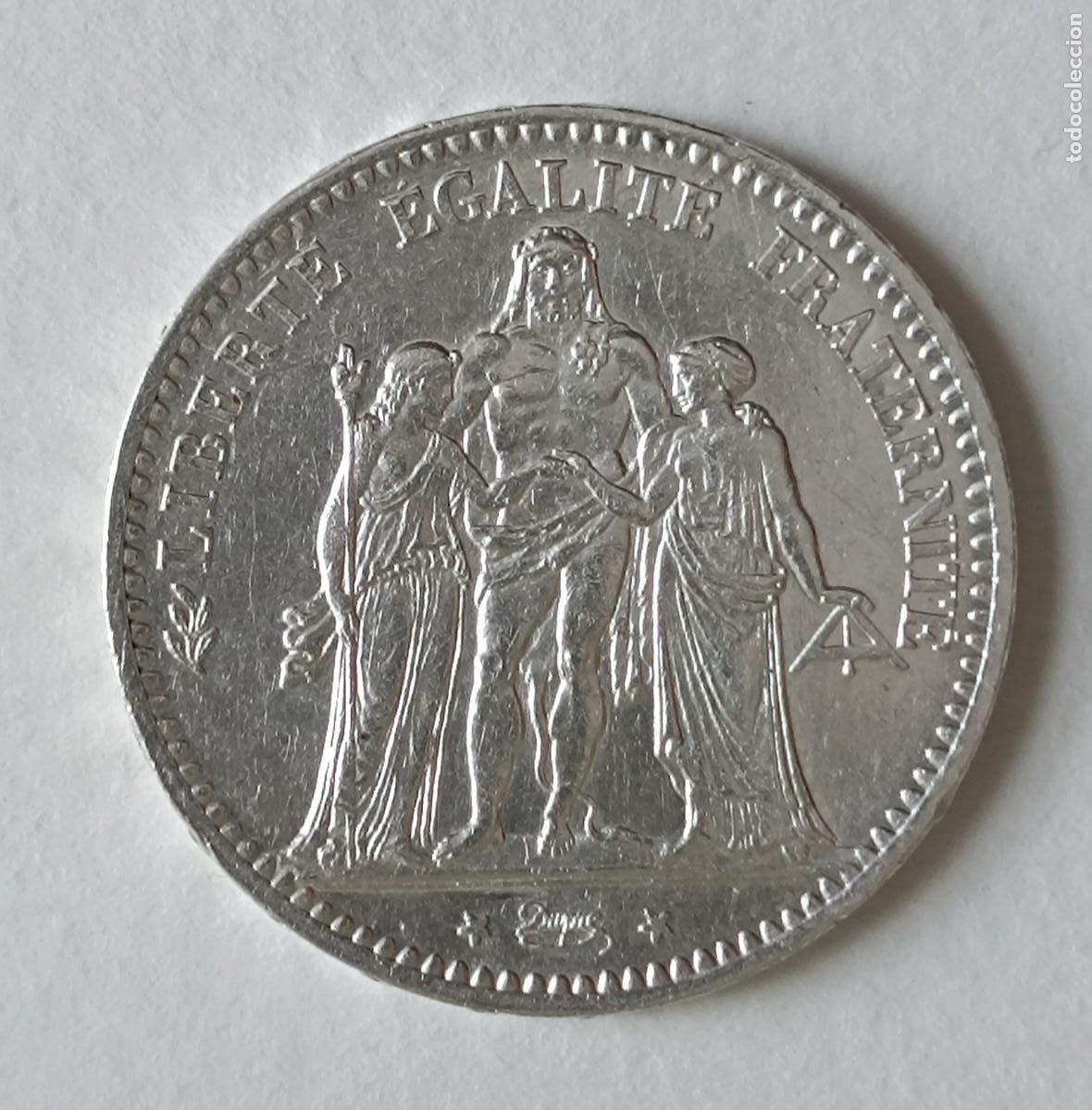 Monedas antiguas de Europa: MONEDA DE PLATA- 5 FRANCOS DE 1875 REPUBLICA FRANCESA