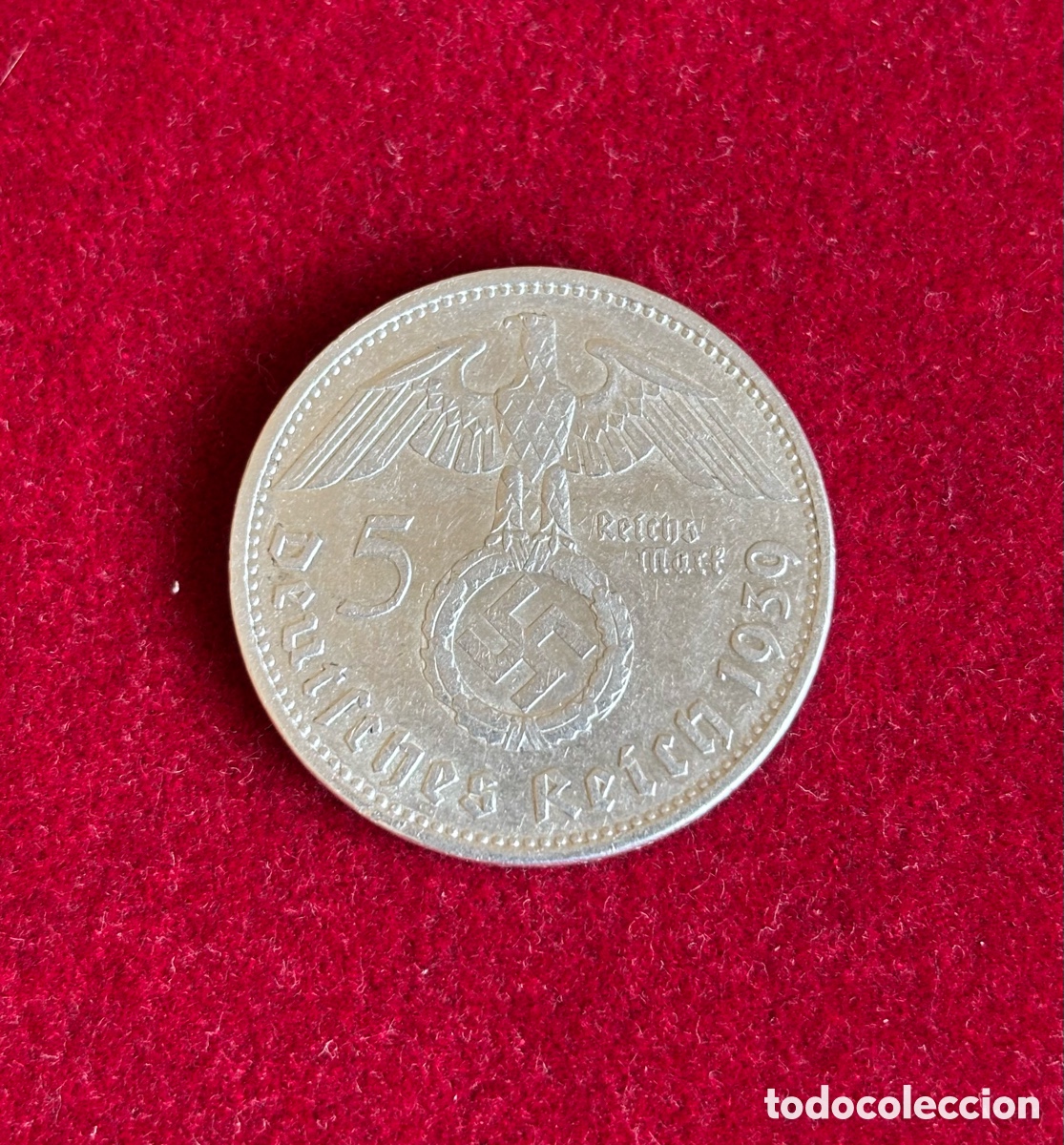 Monedas antiguas de Europa: 5 MARCOS 1939-E ALEMANIA NAZI