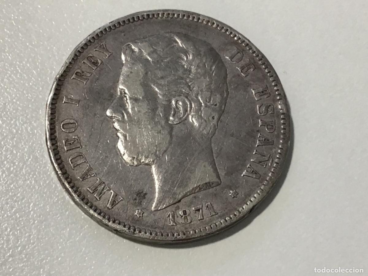 Monedas antiguas de Europa: Moneda de plata Amadeo I rey de Espa&ntilde;a.