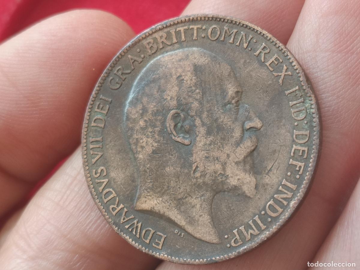 Monedas antiguas de Europa: Reino Unido. Penny 1910