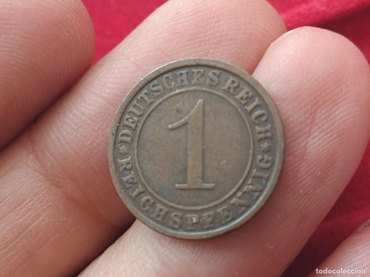 Monedas antiguas de Europa: Alemania - Deutsches Reich - 1 Reichspfennig - 1924 F