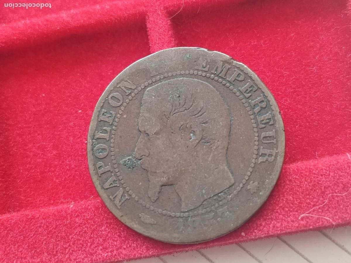 Monedas antiguas de Europa: Francia. 5 centimes 1853
