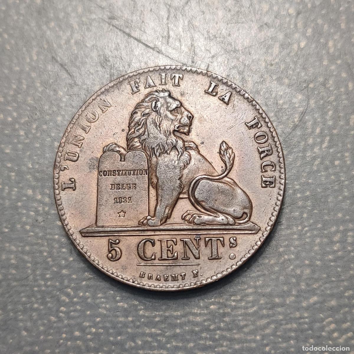 Monedas antiguas de Europa: BELGICA BELGIUM LEOPOLD I 5 CENTIMES 1857 MBC+/EBC-