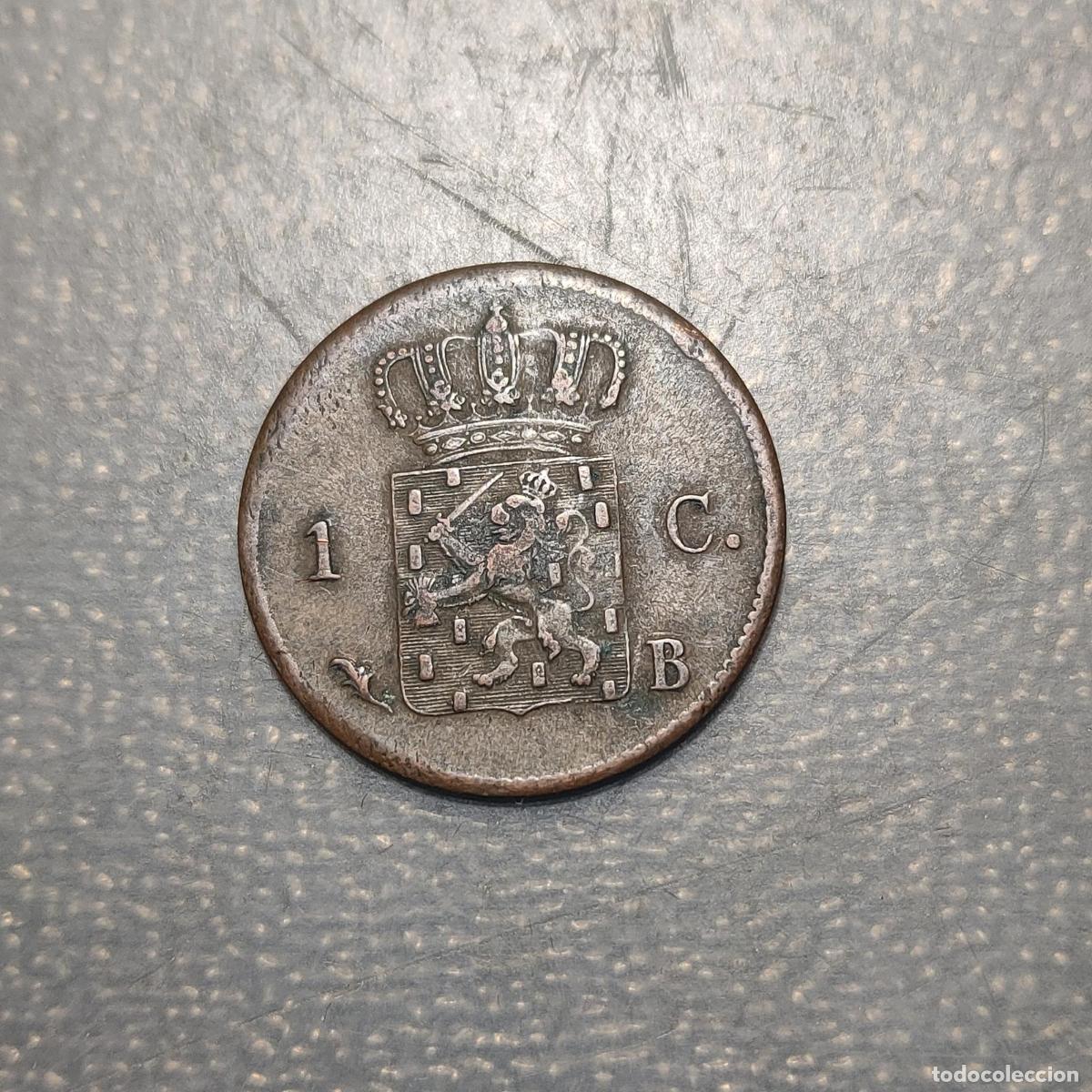 Monedas antiguas de Europa: NETHERLANDS PAISES BAJOS WILHELM I 1 CENT 1827 B BRUXELLES MBC