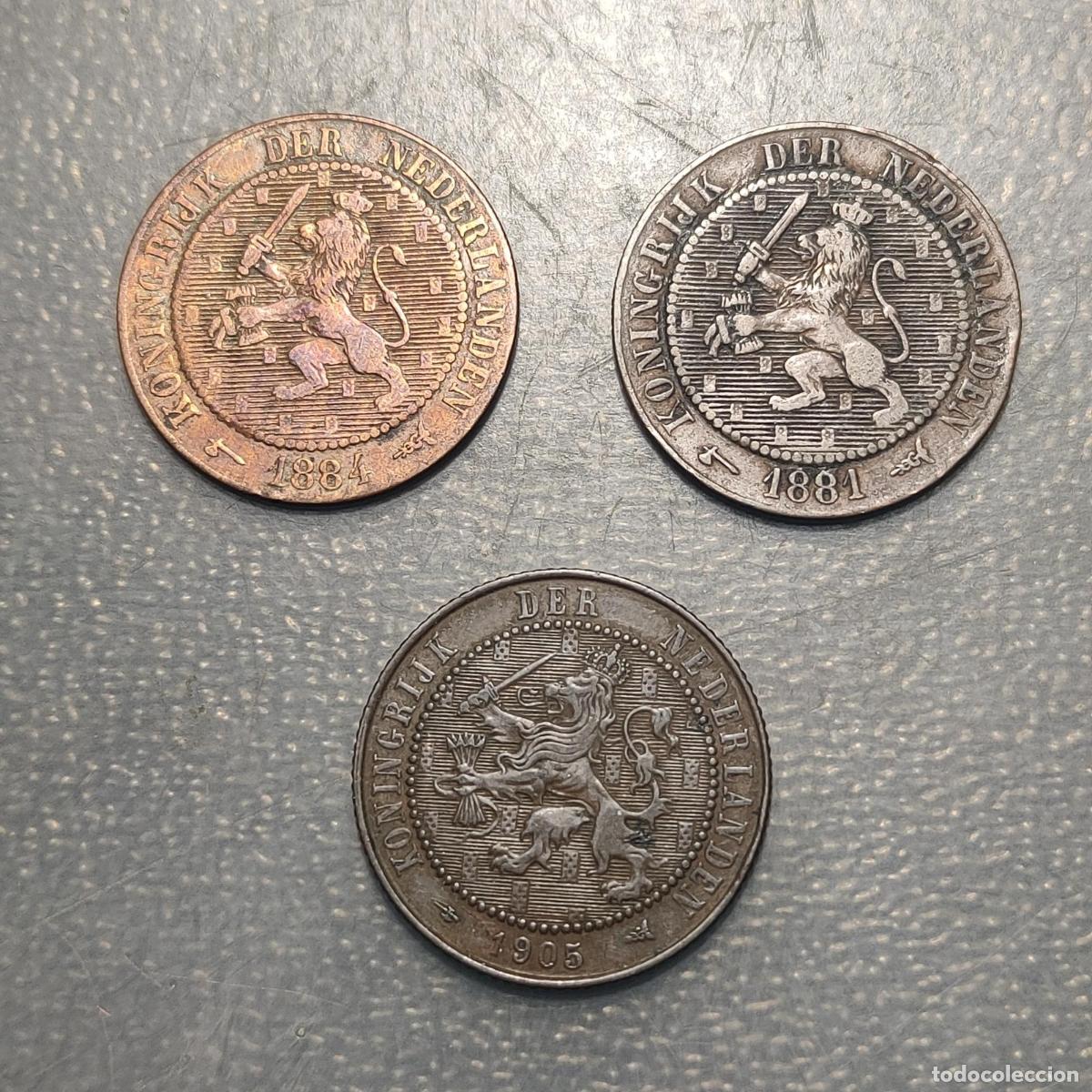 Monedas antiguas de Europa: NETHERLANDS PAISES BAJOS LOTE DE 3 MONEDAS 2 1/2 CENTS