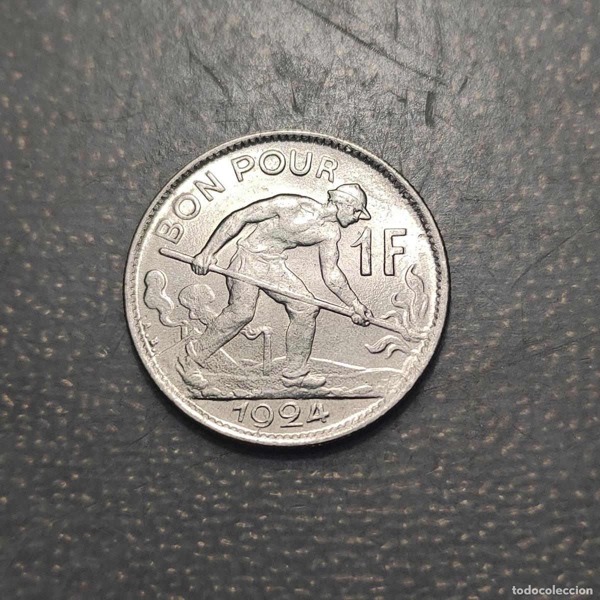 Monedas antiguas de Europa: LUXEMBURGO LUXEMBOURG BON POUR 1 FRANC 1924 SC-/SC