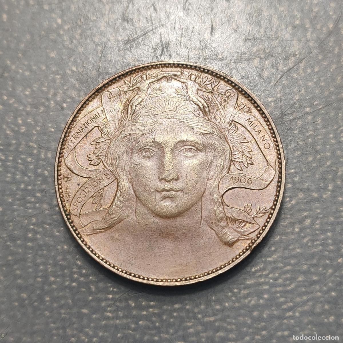 Monedas antiguas de Europa: ITALIA REINO VITTORIO EMANUELE III BONO DE 20 CENTESIMI 1906 EXPOSICION MILAN