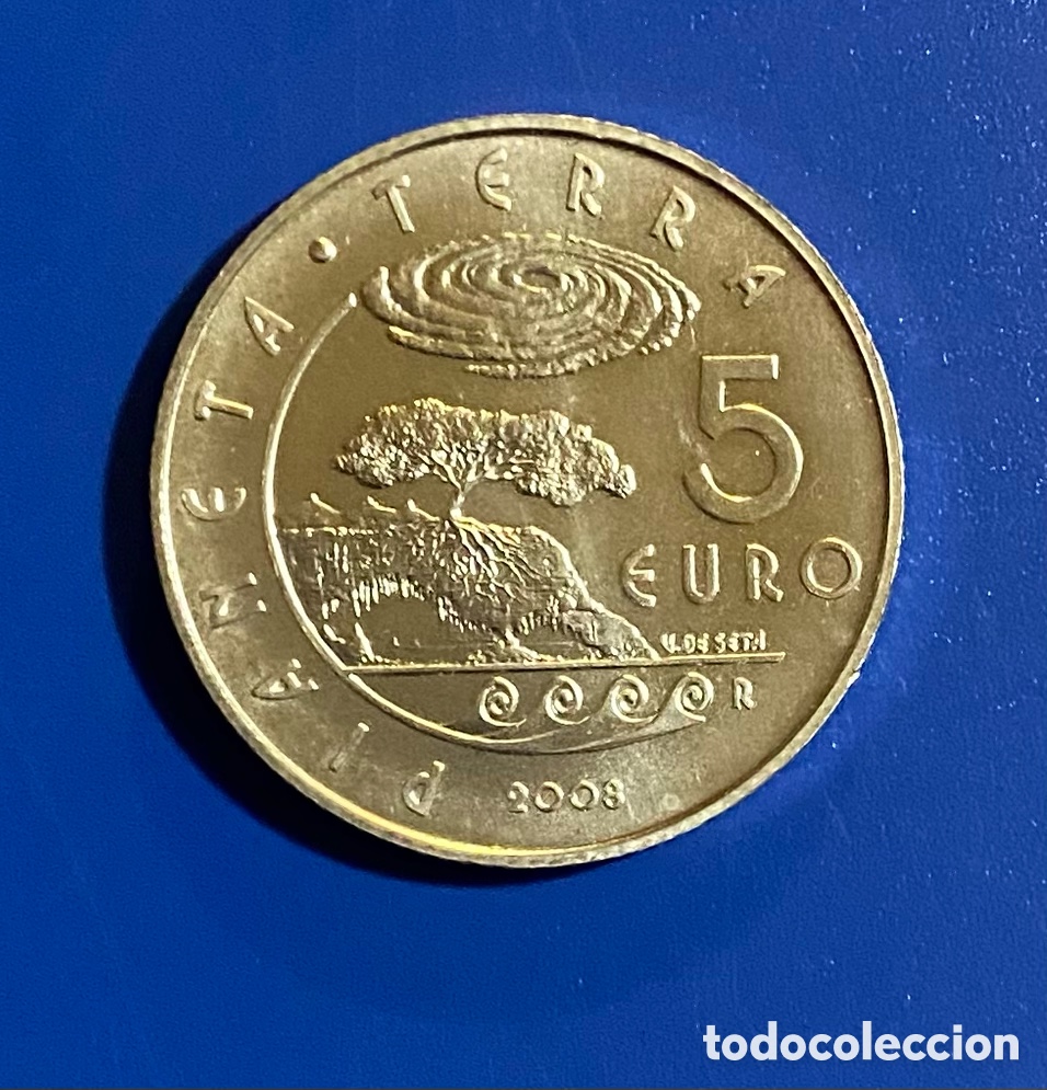 Monedas antiguas de Europa: San Marino 2008 AG Plata Planeta Tierra 5 euros