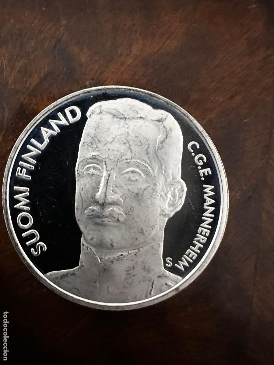 Monedas antiguas de Europa: FINLANDIA - 10 &euro; EURO PLATA .925 - A&Ntilde;O 2003 - MARISCAL MANNERHEIM / SAN PETERSBURGO - PROOF EN C&Aacute;PSU