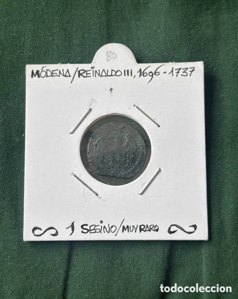 Monedas antiguas de Europa: Moneda 1 sesino, M&oacute;dena 1696-1737