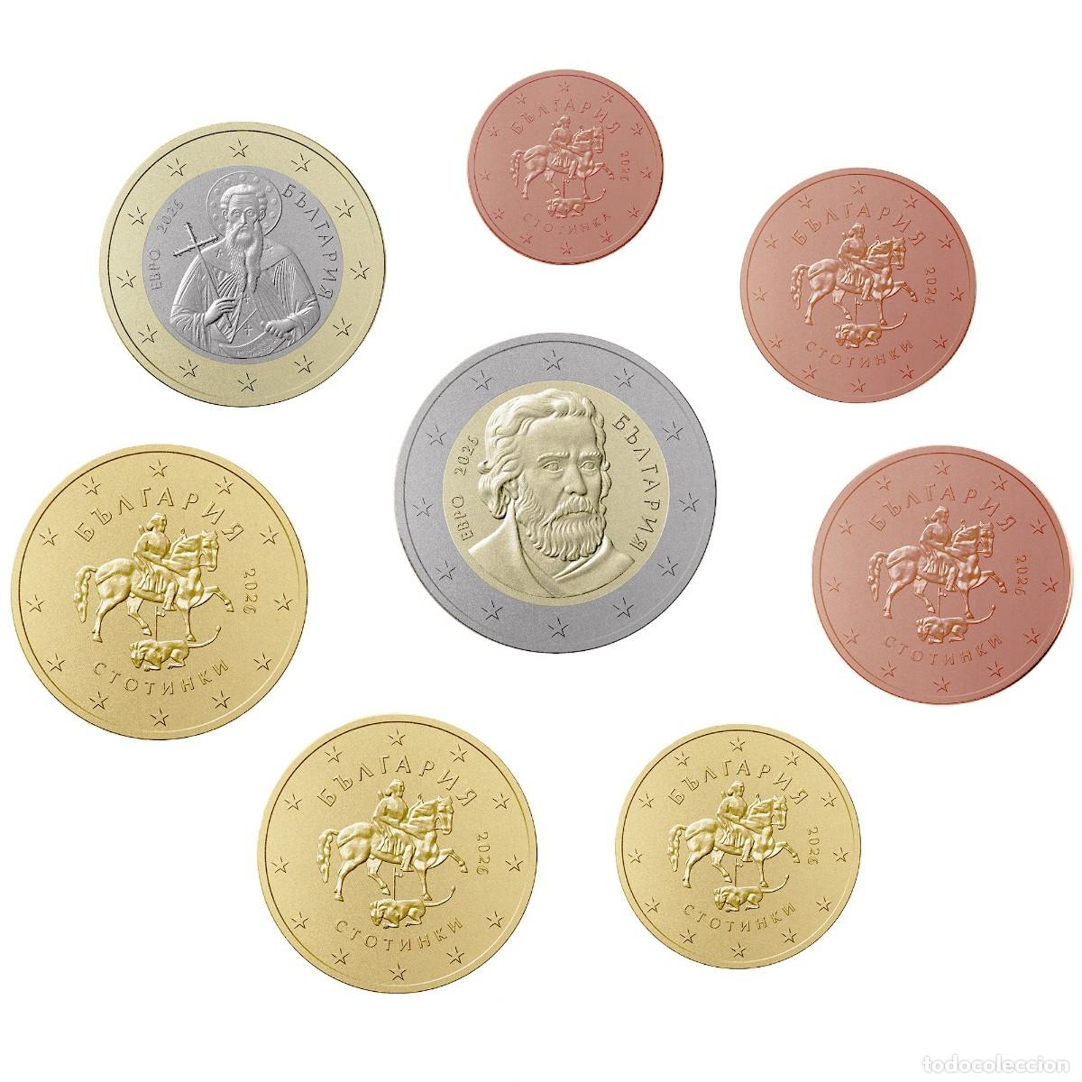 Monedas antiguas de Europa: 8 Valores Euro Bulgaria 2026