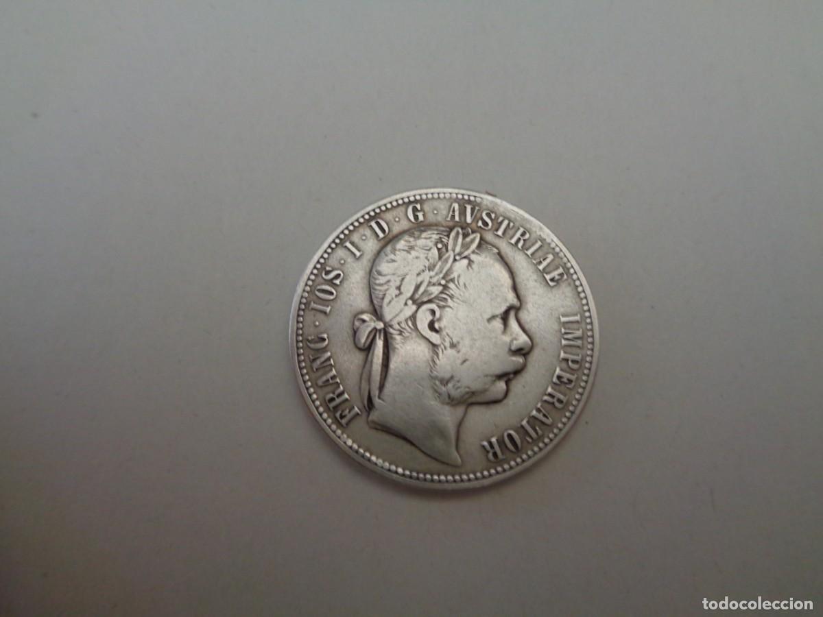 Monedas antiguas de Europa: 1 florin Austro Hungaro emperador Francis Joseph I 1885 plata