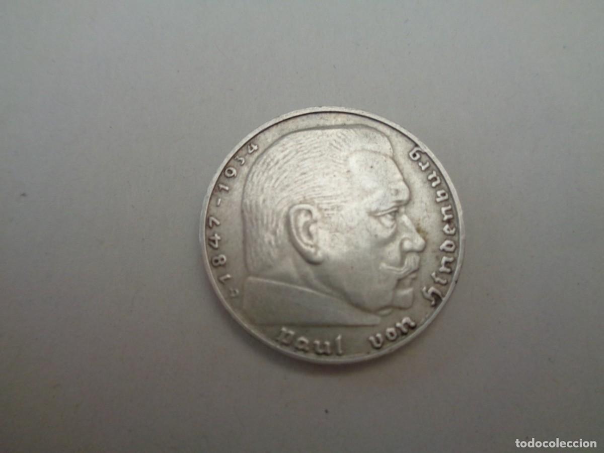 Monedas antiguas de Europa: 2 Mark plata Alemania 1939 segunda guerra mundial