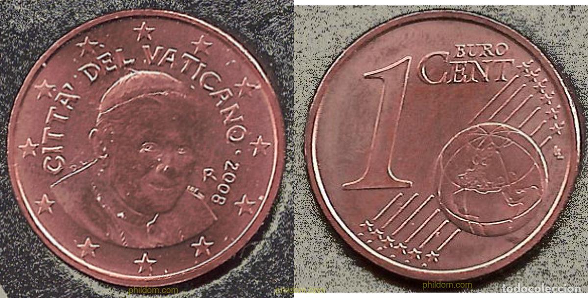Monedas antiguas de Europa: 238 VATICANO 2008 1 CENTIMO DE EURO. LUCIANA DE SIMONI