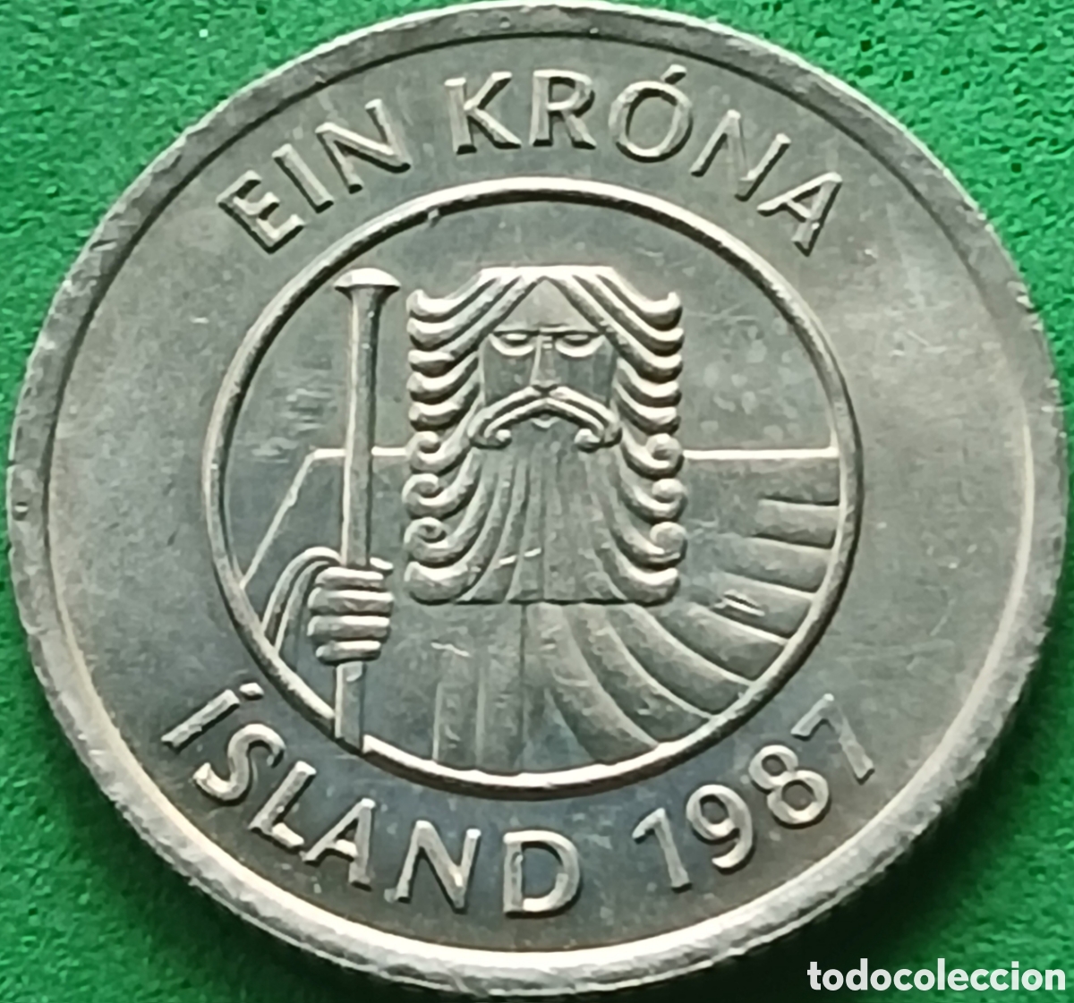 Monedas antiguas de Europa: Islandia 1 corona 1987 km#27