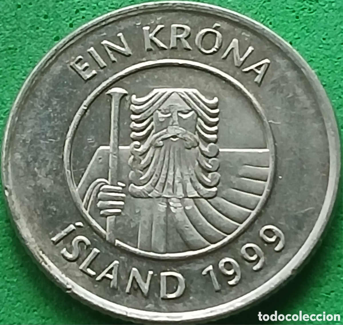 Monedas antiguas de Europa: Islandia 1 corona 1999 km#27a