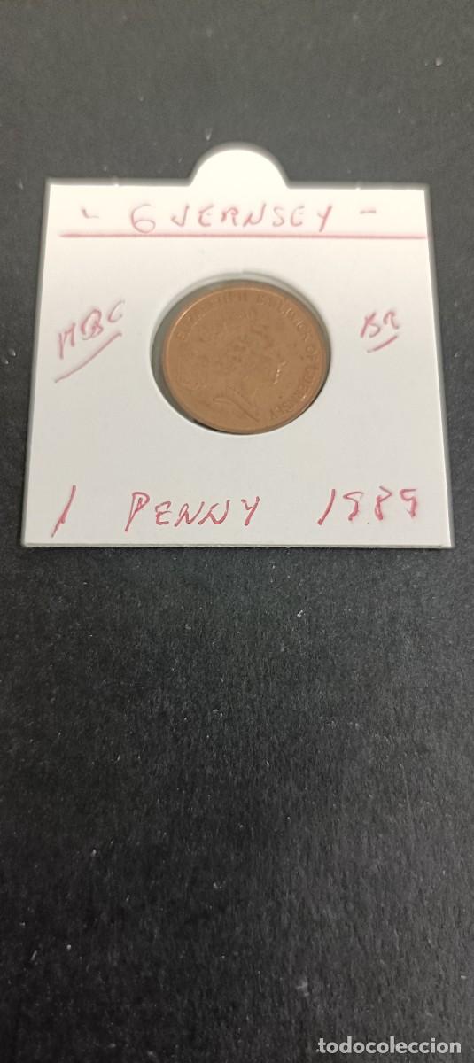 Monedas antiguas de Europa: GUERNSEY 1 PENNY 1989 MBC KM=40 (BRONCE)