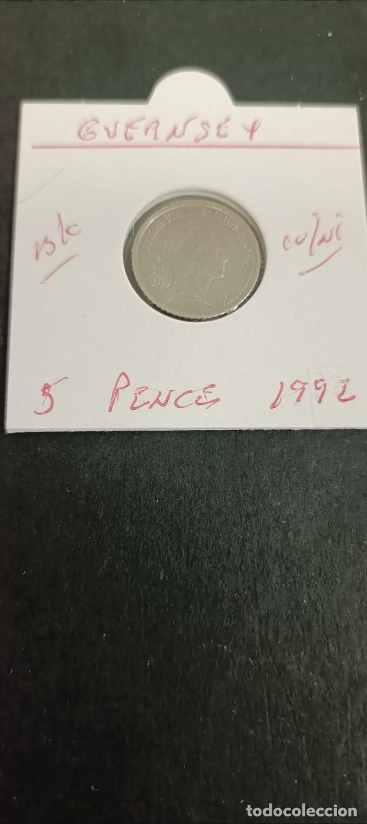 Monedas antiguas de Europa: GUERNSEY 5 PENCE 1992 BC KM=42.2 (CUPRONIQUEL)