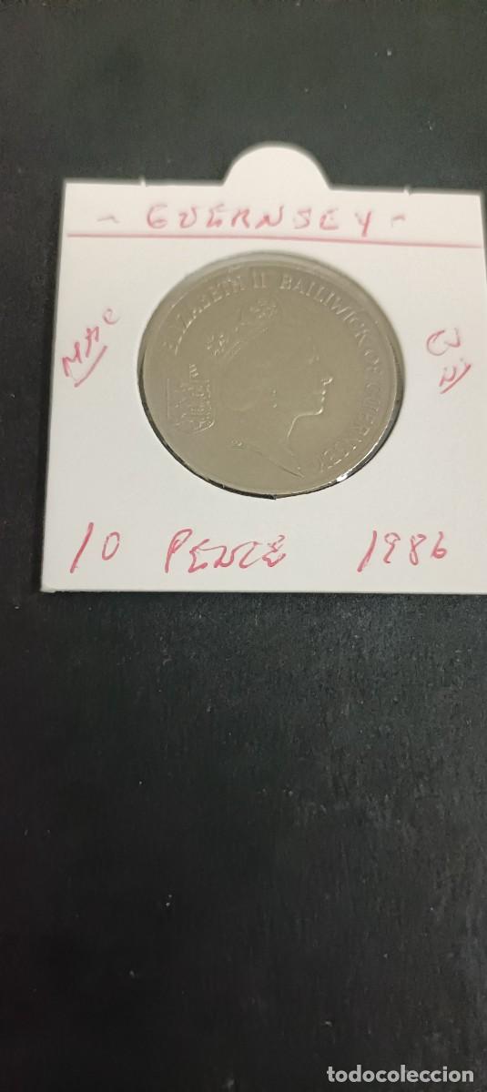 Monedas antiguas de Europa: GUERNSEY 10 PENCE 1986 MBC KM=43.1 (CUPRONIQUEL)