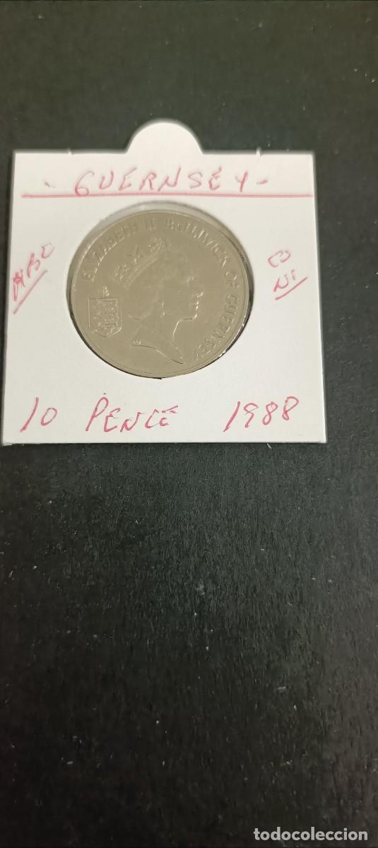 Monedas antiguas de Europa: GUERNSEY 10 PENCE 1988 MBC KM=43.1 (CUPRONIQUEL)