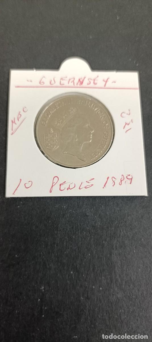 Monedas antiguas de Europa: GUERNSEY 10 PENCE 1989 MBC KM=43.1 (CUPRONIQUEL)