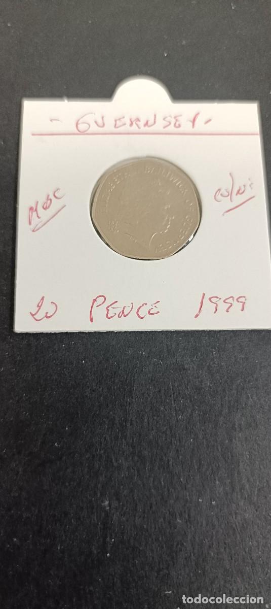 Monedas antiguas de Europa: GUERNSEY 20 PENCE 1999 MBC KM=90 (CUPRONIQUEL)