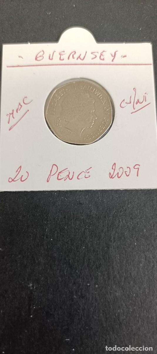 Monedas antiguas de Europa: GUERNSEY 20 PENCE 2009 MBC KM=90 (CUPRONIQUEL)