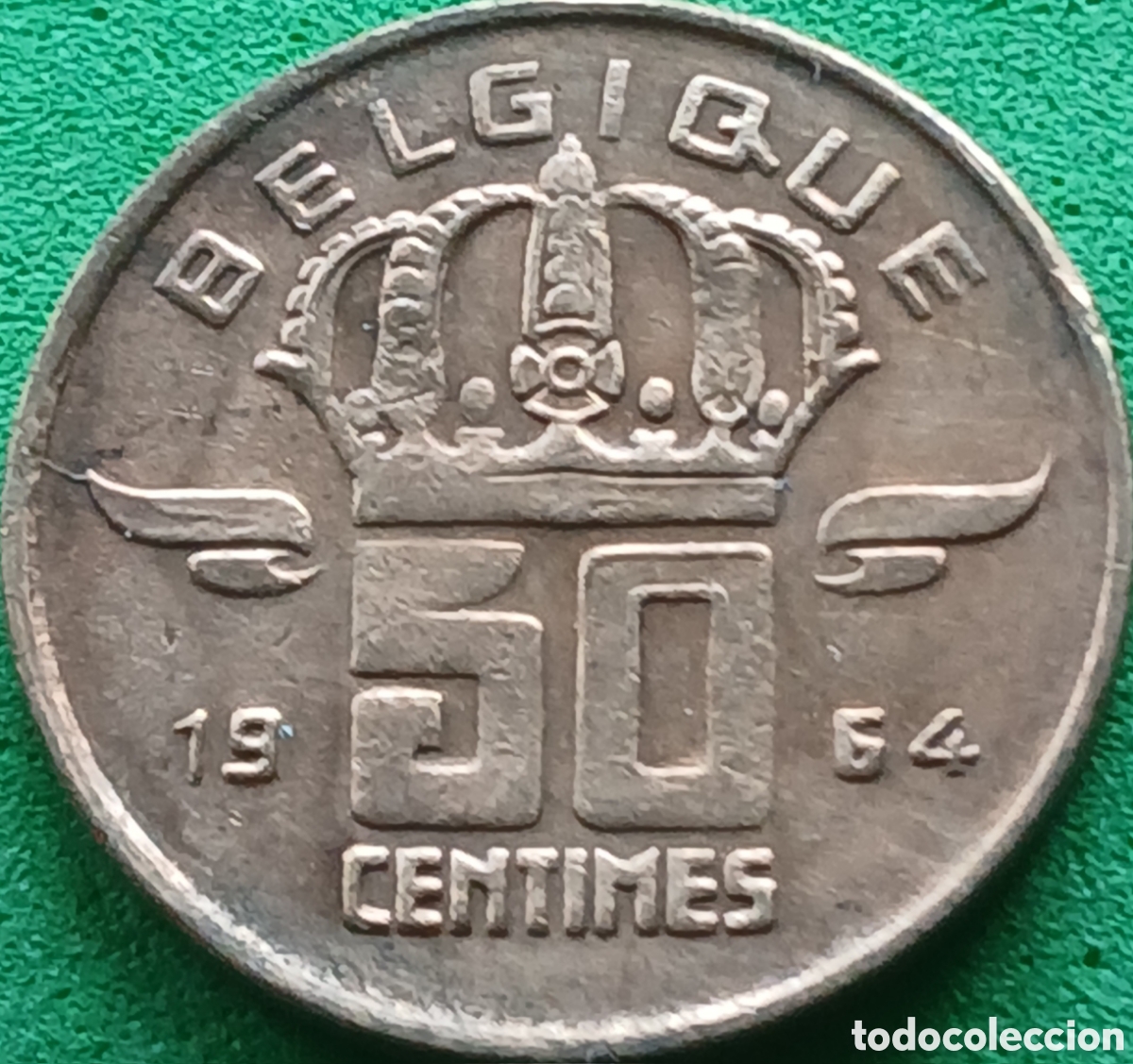 Monedas antiguas de Europa: B&eacute;lgica 50 centimos 1964 km#148 Belgique