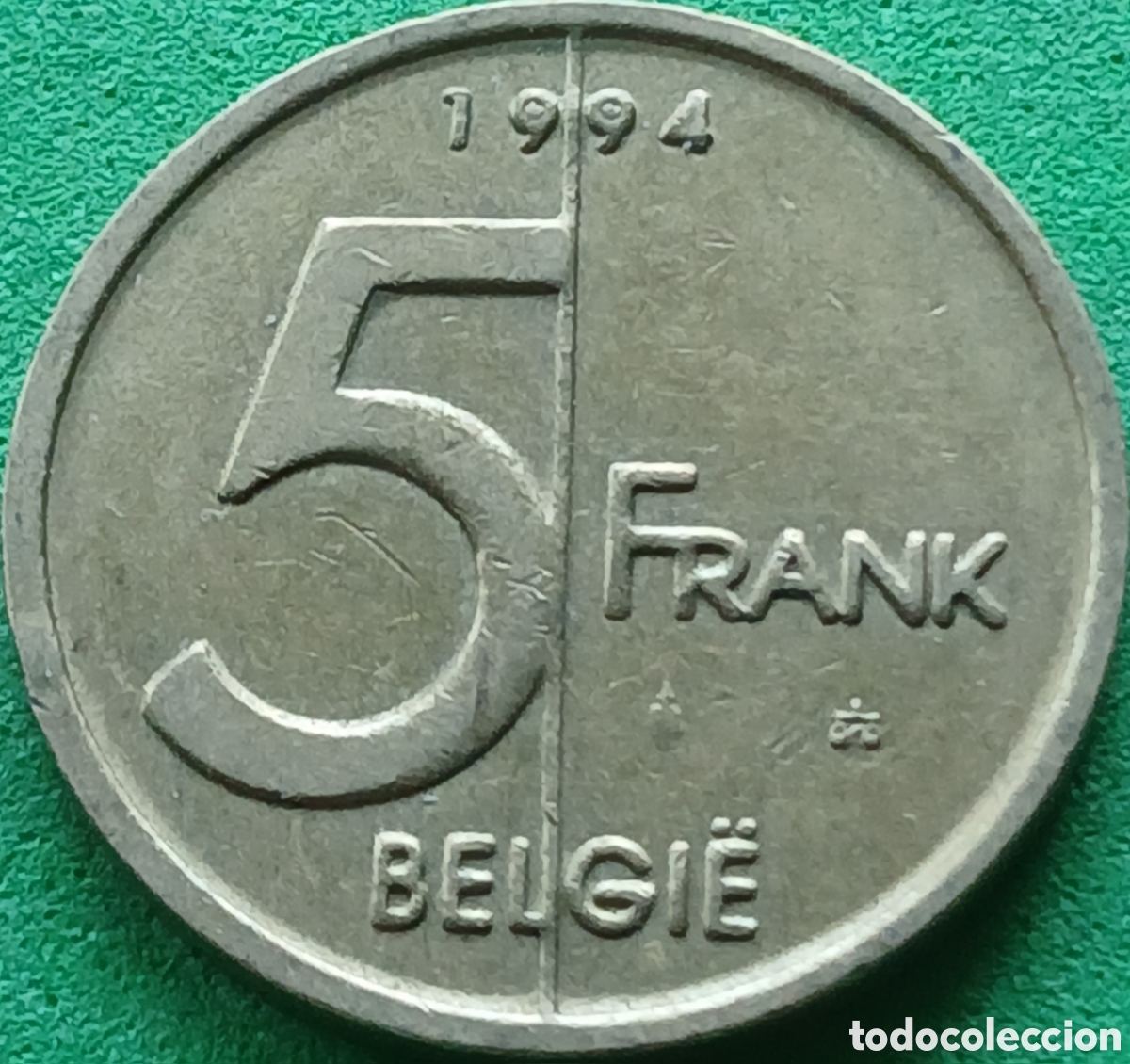 Monedas antiguas de Europa: B&eacute;lgica 5 francos 1994 km#190 Belgie