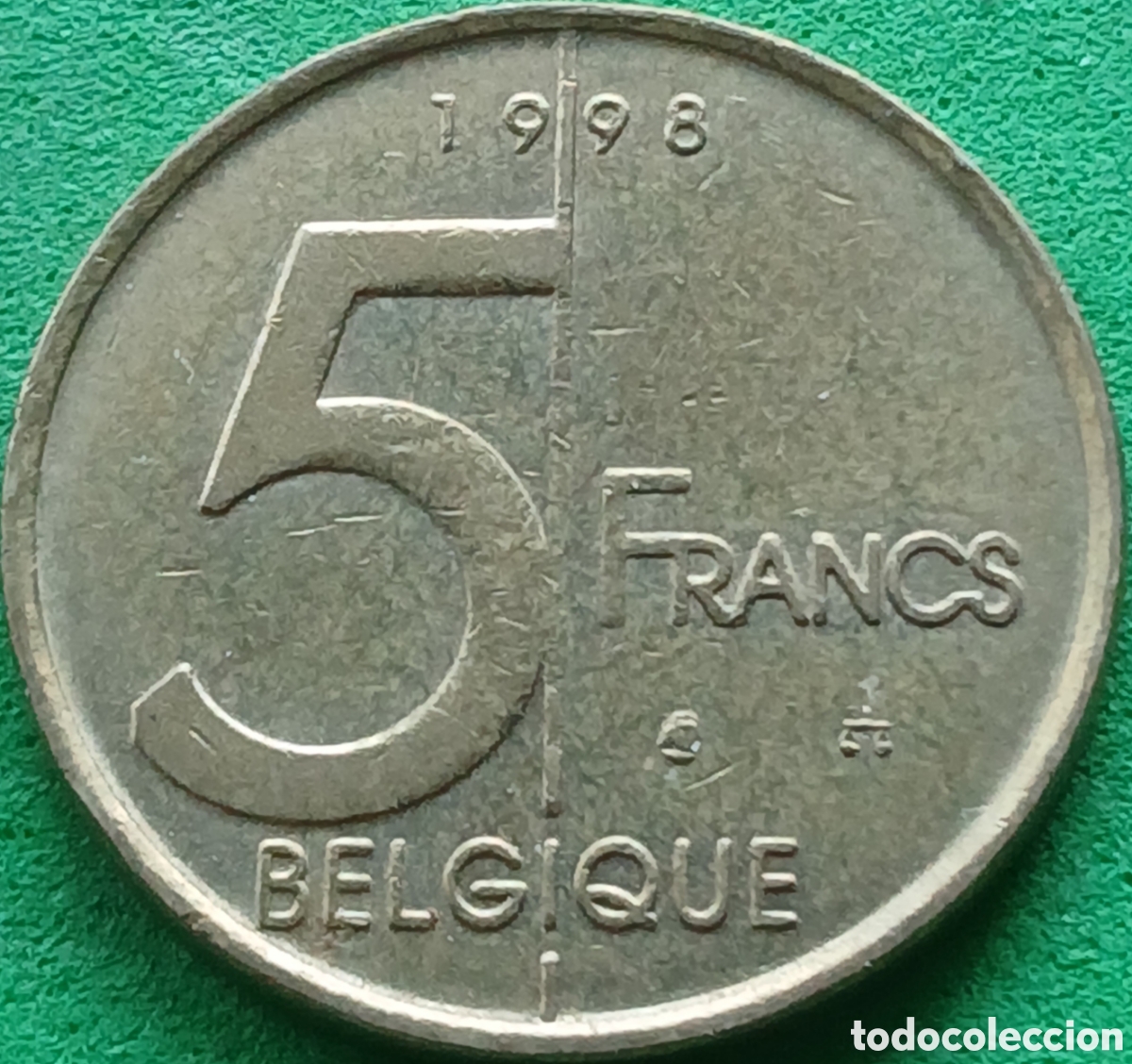Monedas antiguas de Europa: B&eacute;lgica 5 francos 1998 km#189 Belgique