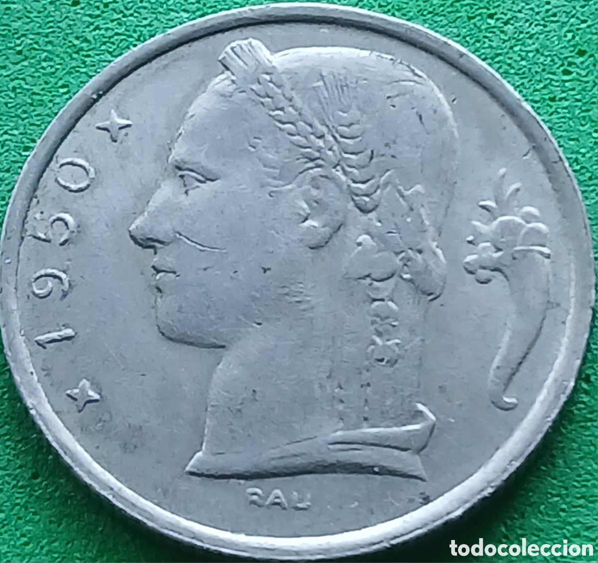 Monedas antiguas de Europa: B&eacute;lgica 5 francos 1950 km#135 Belgie