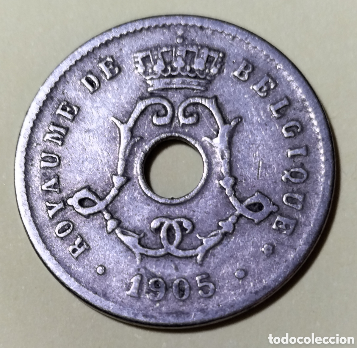 Monedas antiguas de Europa: Moneda 5 C&eacute;ntimos 1905 Belgique B&eacute;lgica.