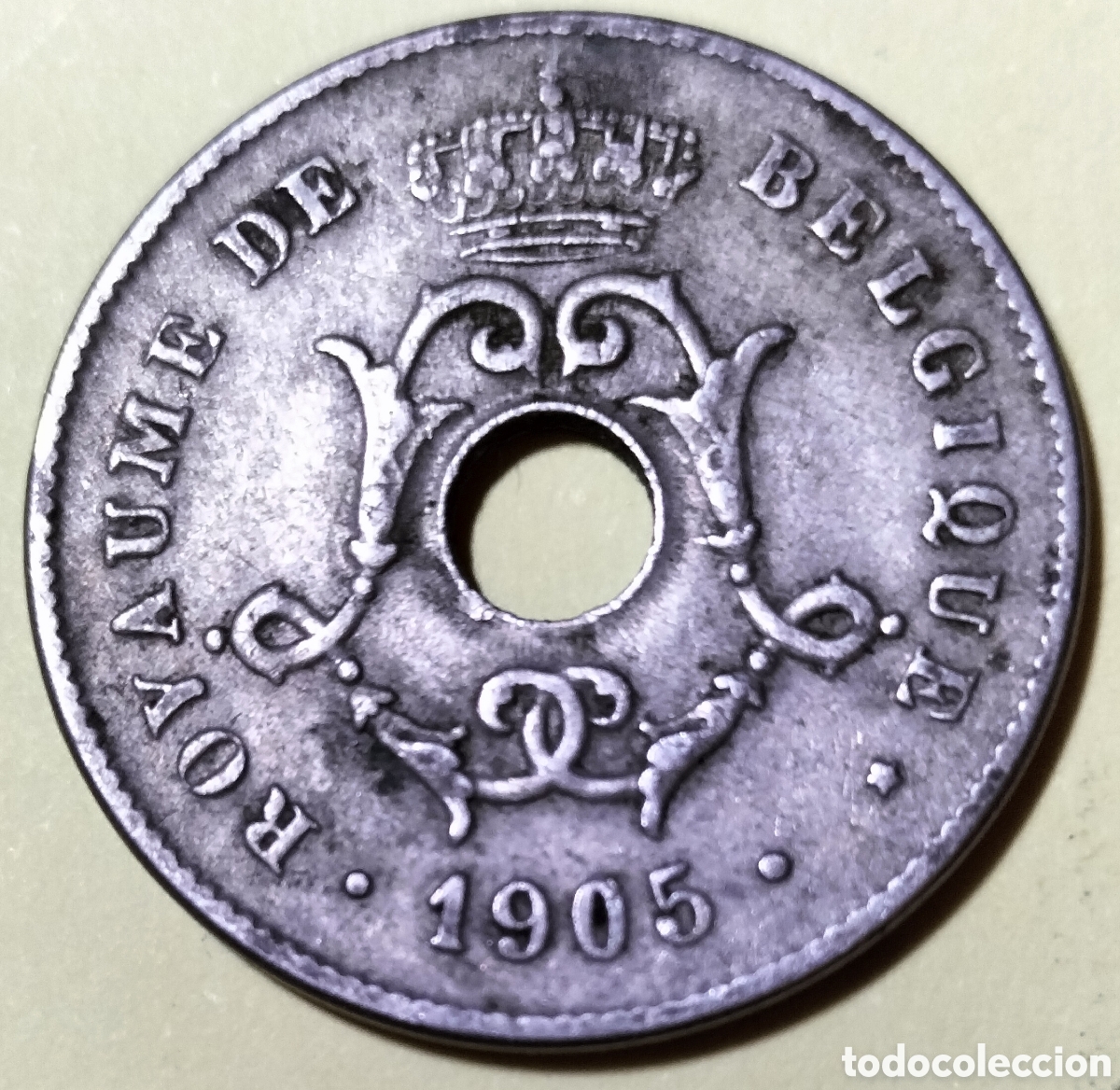 Monedas antiguas de Europa: Moneda 10 C&eacute;ntimos 1905 Belgique B&eacute;lgica.