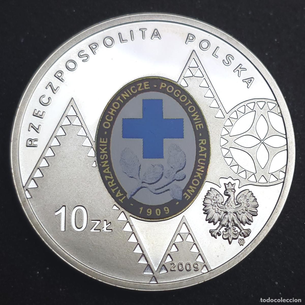 Monedas antiguas de Europa: MONEDA DE PLATA 10 ZLOTYS 2009 PROOF / 100 A&Ntilde;OS RESCATE VOLUNTARIO EN LAS MONTA&Ntilde;AS