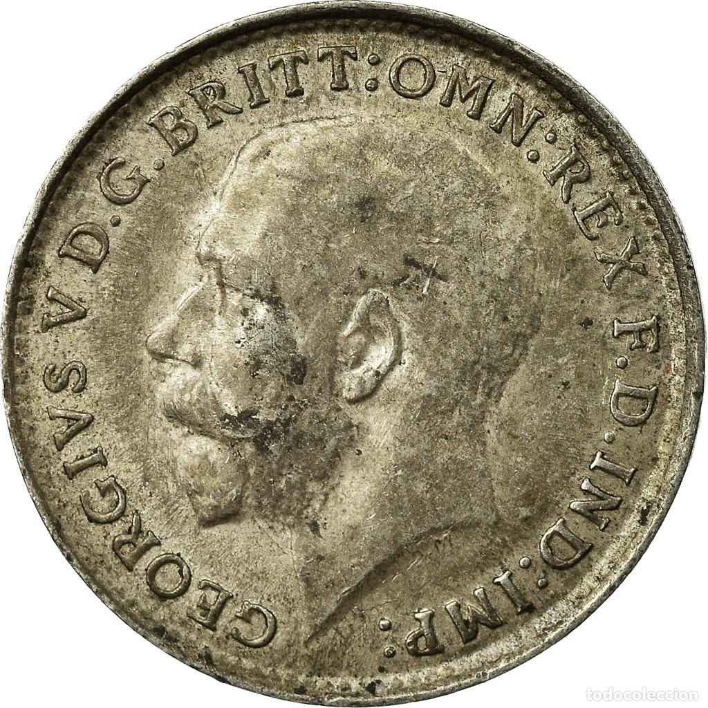 Monedas antiguas de Europa: [#684938] Moneda, Gran Breta&ntilde;a, George V, 3 Pence, 1916, MBC, Plata, KM:813