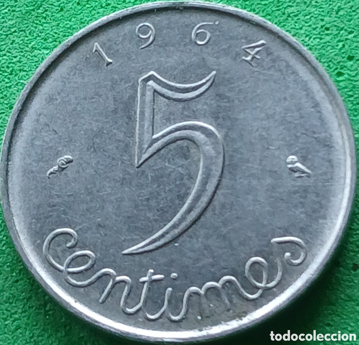 Monedas antiguas de Europa: Francia 5 centimos 1964 km#927