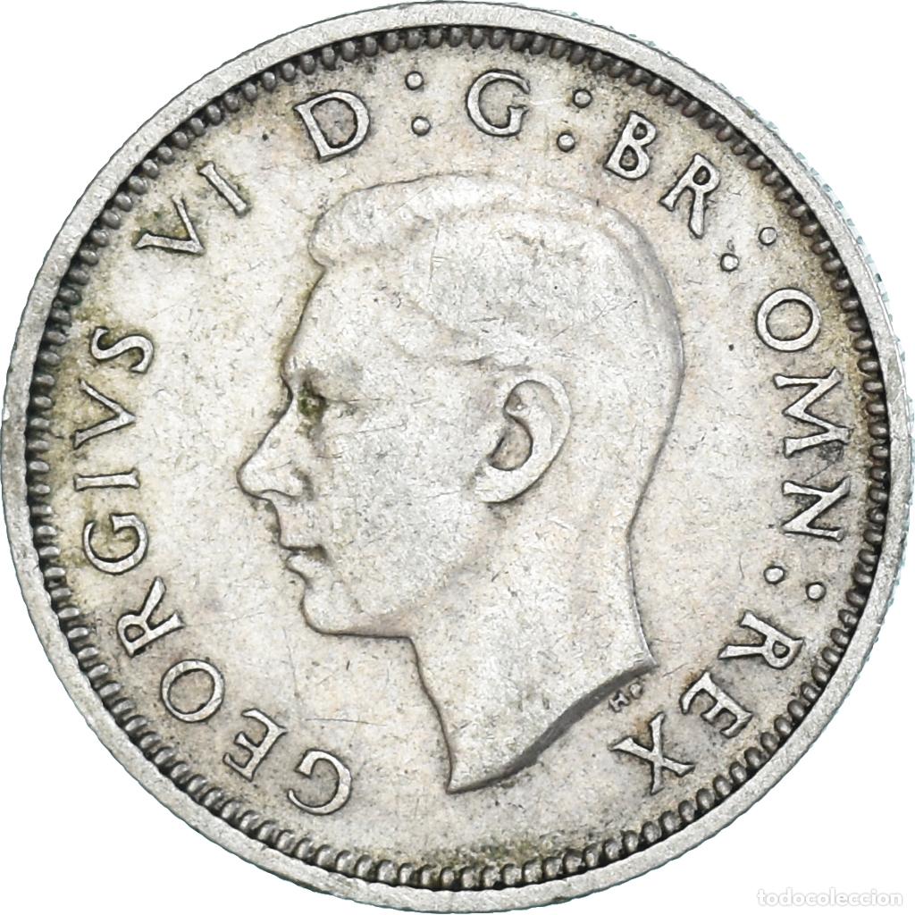 Monedas antiguas de Europa: [#1153570] Moneda, Gran Breta&ntilde;a, George VI, 6 Pence, 1938, MBC, Plata, KM:852