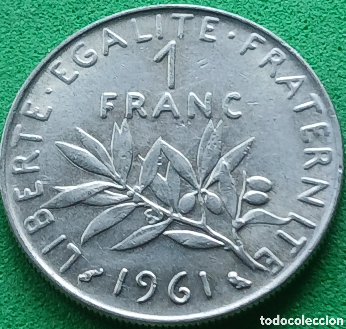 Monedas antiguas de Europa: Francia 1 franco 1961 km#925