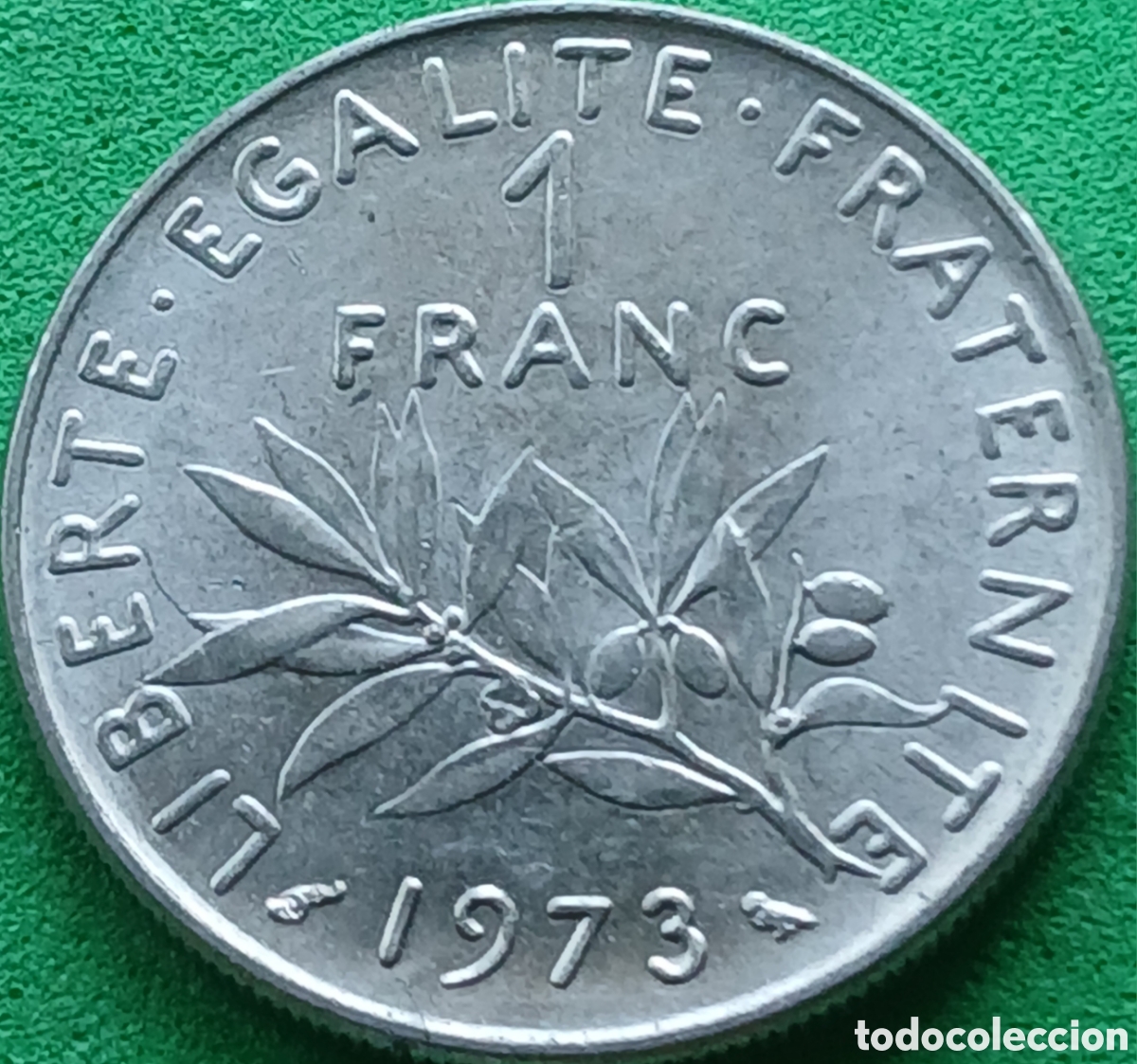Monedas antiguas de Europa: Francia 1 franco 1973 km#925