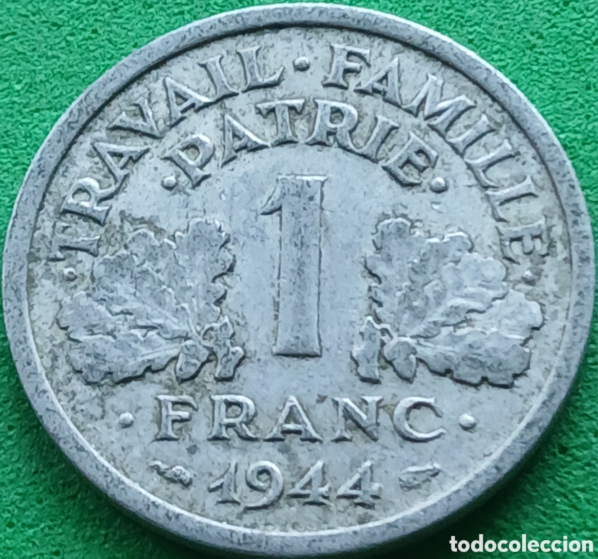 Monedas antiguas de Europa: Francia 1 franco 1944 C Castelsarrasin km#902