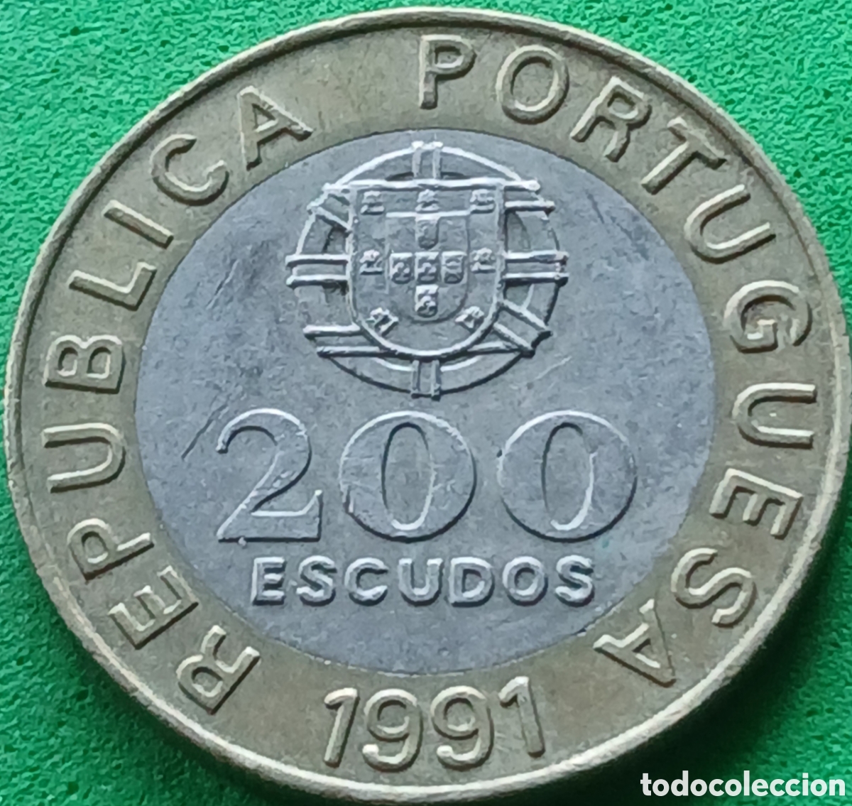Monedas antiguas de Europa: Portugal 200 escudos 1991 km#655