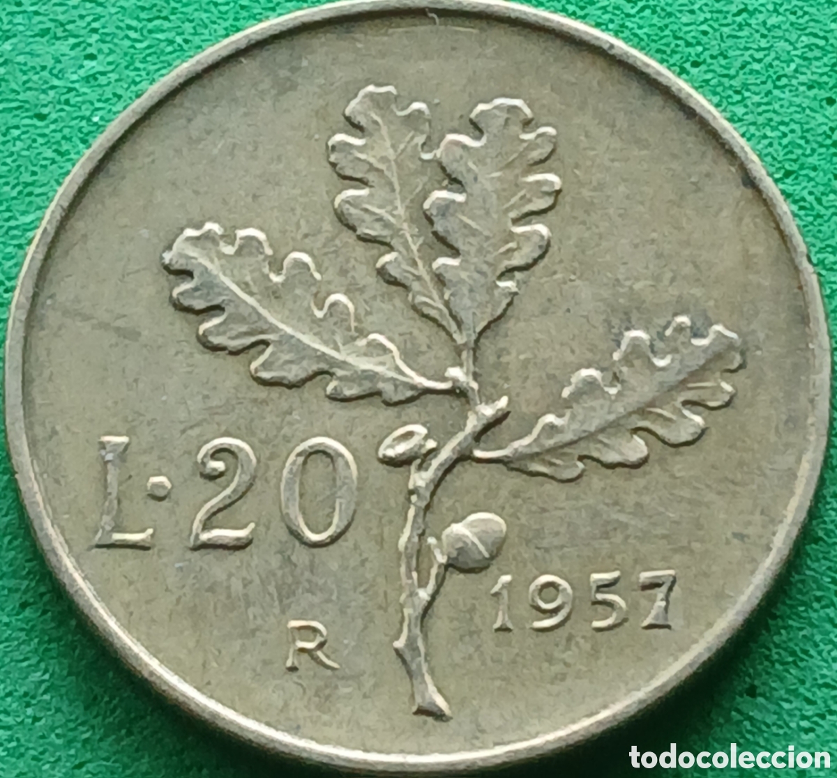 Monedas antiguas de Europa: Italia 20 liras 1957 km#97